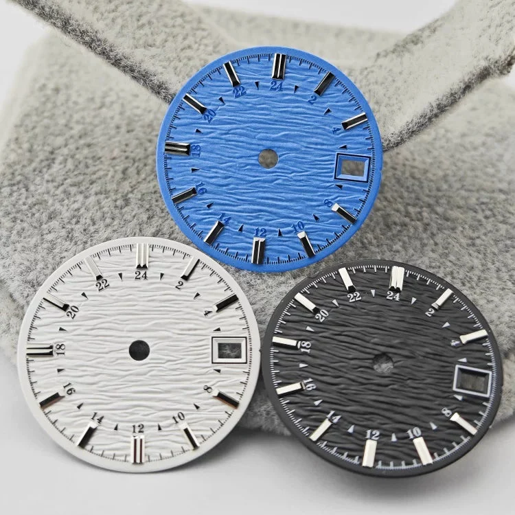 Tandorio dial ripple surface 28.5mm Sterile Customizable Dial 5286405856664 28.5 mm kol saati