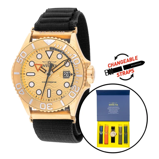 Invicta OCEAN PREDATOR Watch - 44mm, None with Interchangeable Strap (49799) kol saati
