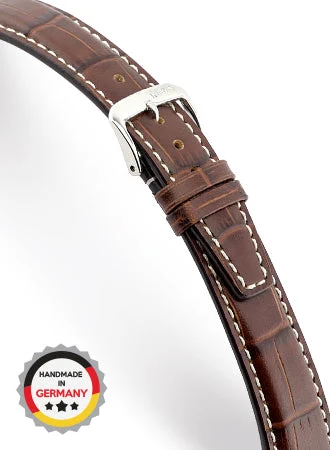 RIOS Grained Leather Boston - Mahogany - Alligator Grained 5705/RI kol saati