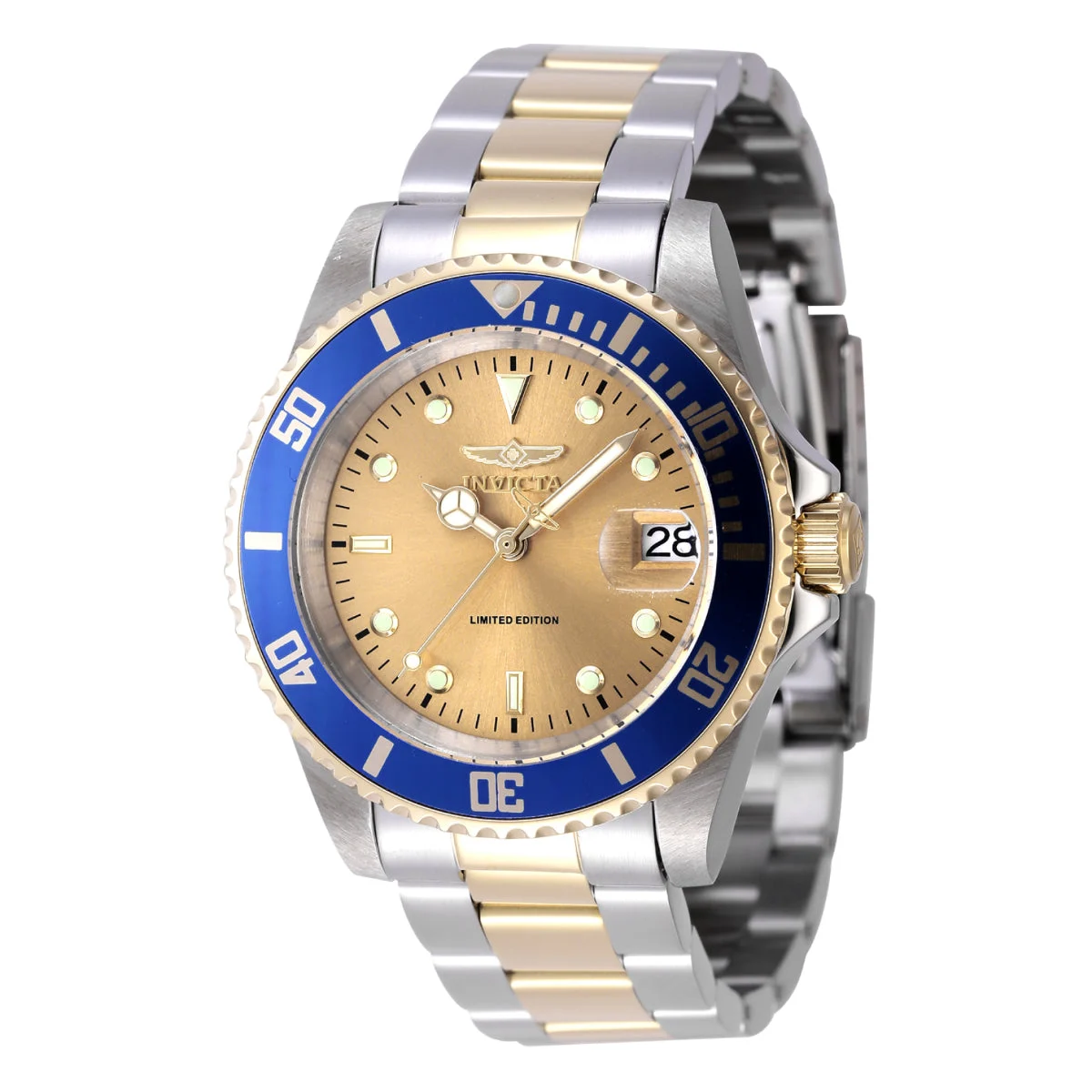 Invicta Pro Diver Navarch Automatic Watch - 40mm. Gold, Steel (47394) 40 mm kol saati
