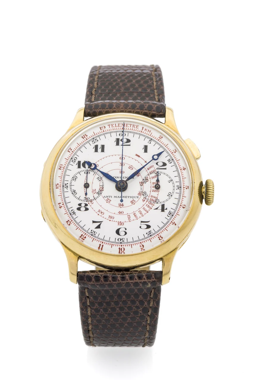 Longines LONGINES, REF. 3205, ENAMEL DIAL CHRONOGRAPH, YELLOW GOLD kol saati