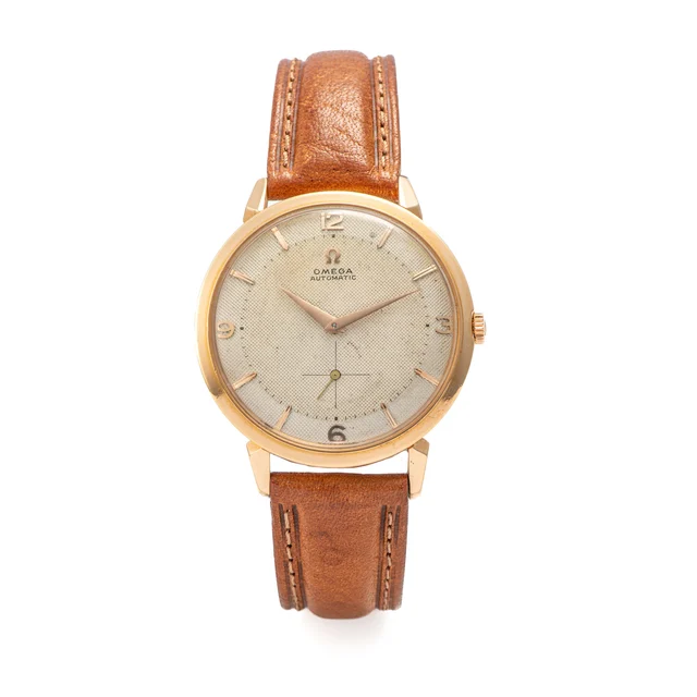 OMEGA OMEGA, REF. 2714, TRESOR, OVERSIZE HONEYCOMB DIAL, YELLOW GOLD kol saati