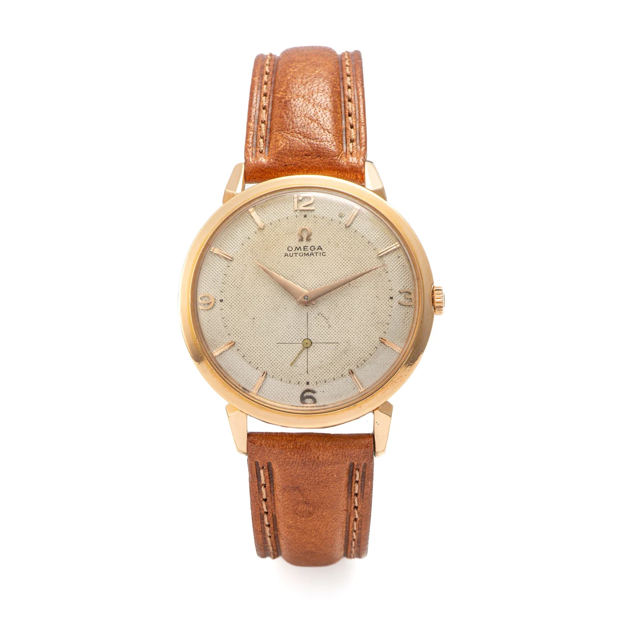 OMEGA OMEGA, REF. 2714, TRESOR, OVERSIZE HONEYCOMB DIAL, YELLOW GOLD kol saati