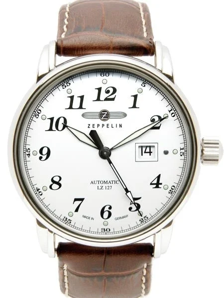 Graf Zeppelin Automatic, Big Date Watch with Sapphire Crystal #7654-1 kol saati