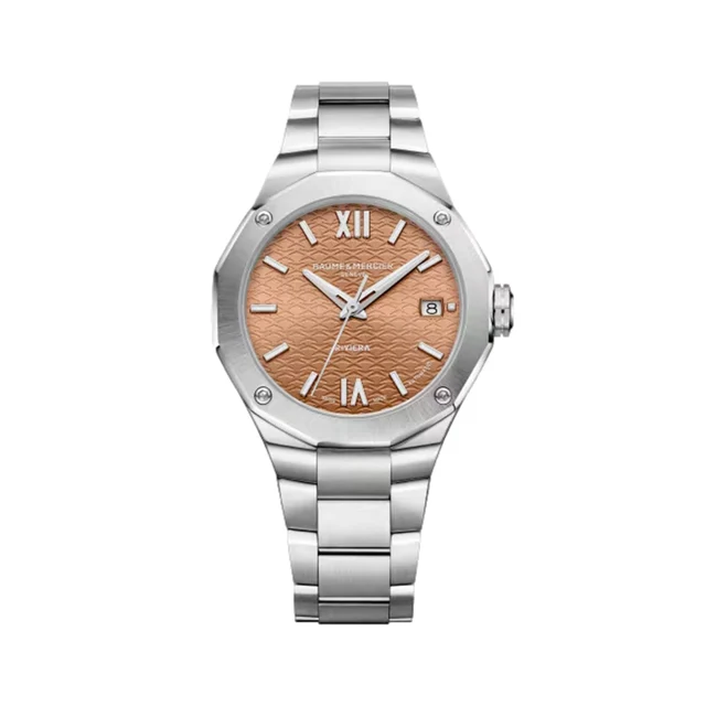 Baume Et Mercier Riviera 10764 Automatic Date 36mm - Terracotta on Bracelet M0A10764 kol s
