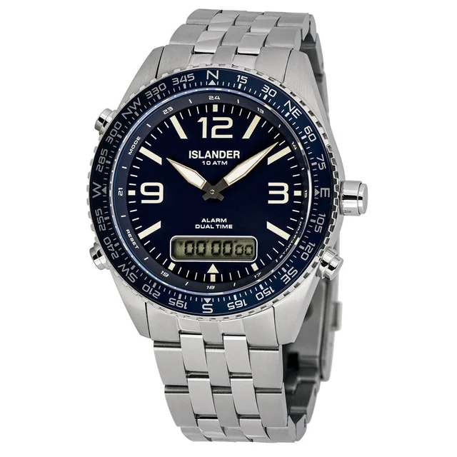 Islander Rocky Point Analog-Digital Watch with Blue Dial #ISL-328 kol saati