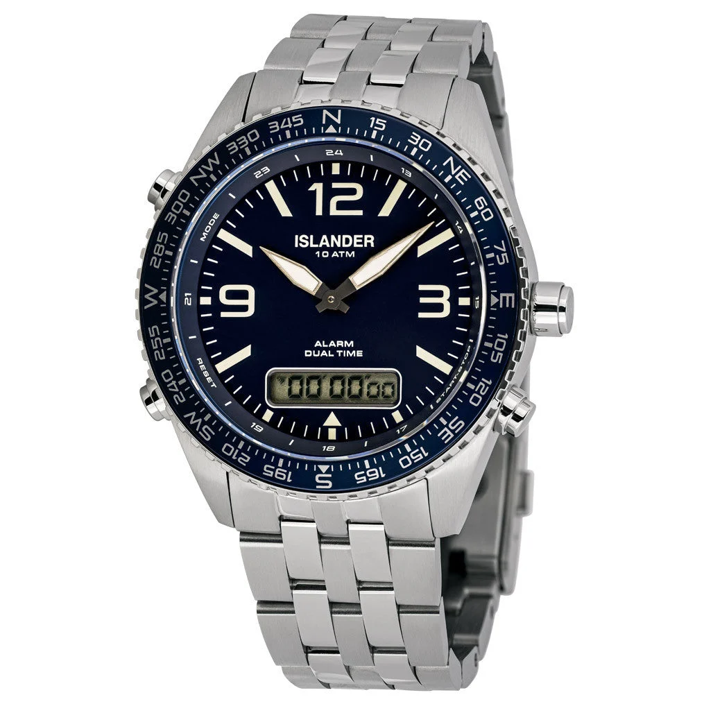 Islander Rocky Point Analog-Digital Watch with Blue Dial #ISL-328 kol saati