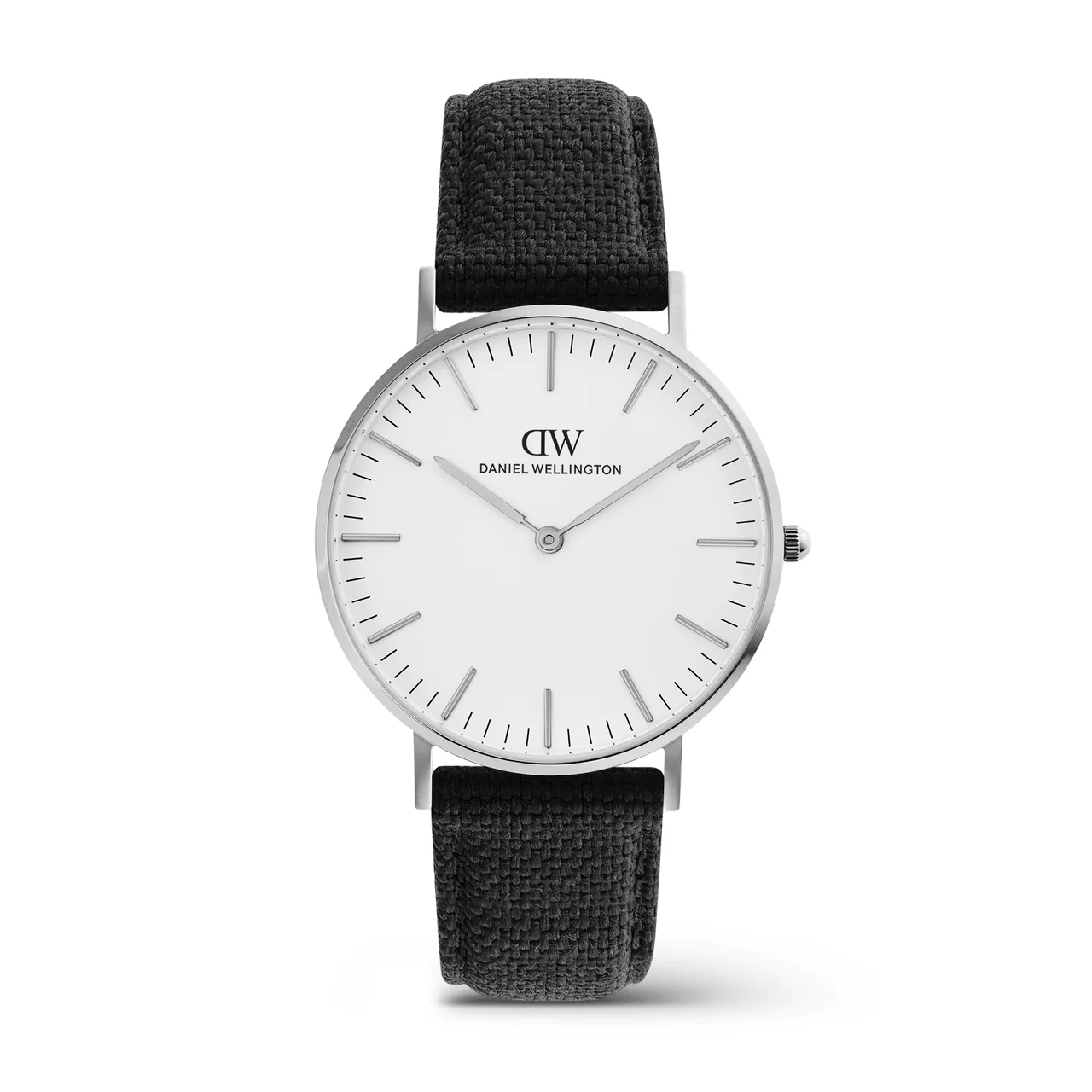 DANIEL WELLINGTON Classic Black Canvas Silver DW00100946 40 mm kol saati