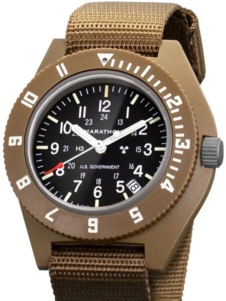 Marathon Swiss Made Quartz Military Navigator Watch with Tritium Illumination #WW194013DT
