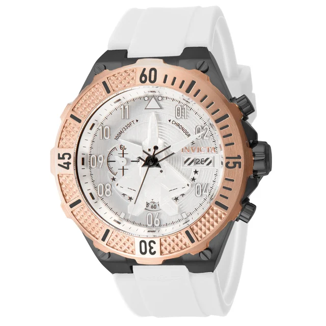 Invicta Aviator Ascend Watch - 50mm, White (39894) kol saati