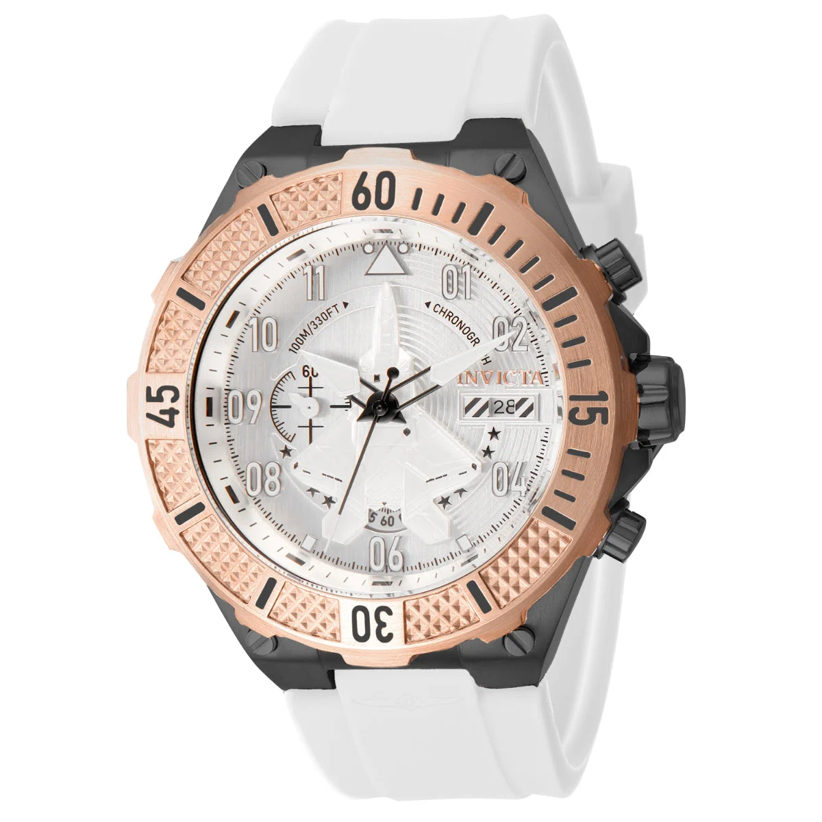 Invicta Aviator Ascend Watch - 50mm, White (39894) 50 mm kol saati