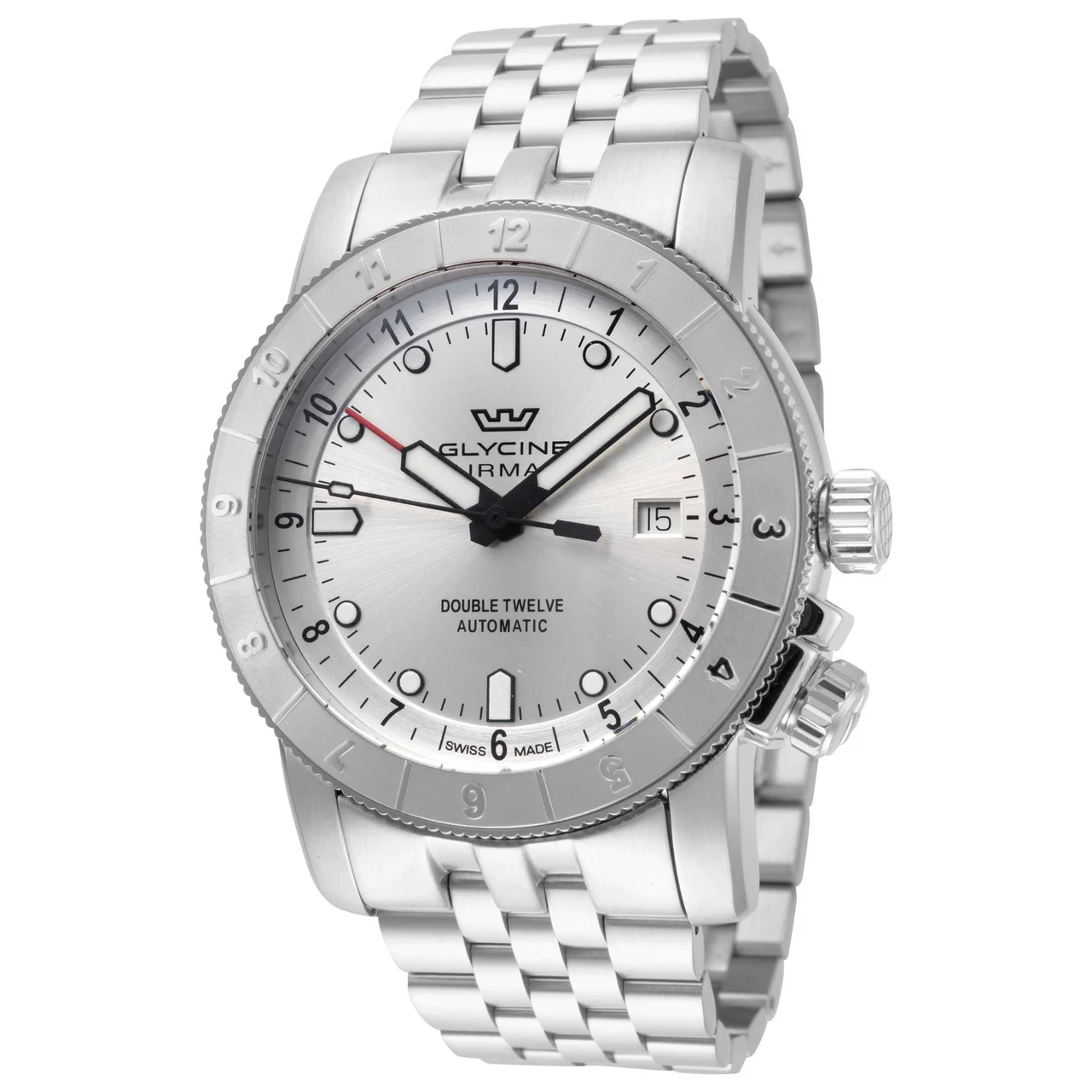 Glycine Ariman Double Twelve Watch GL0555 kol saati