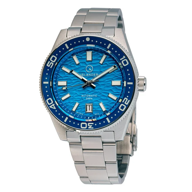 Islander Northport Hi-Beat Automatic Dive Watch with Turquoise Ripple Dial #ISL-156 kol sa