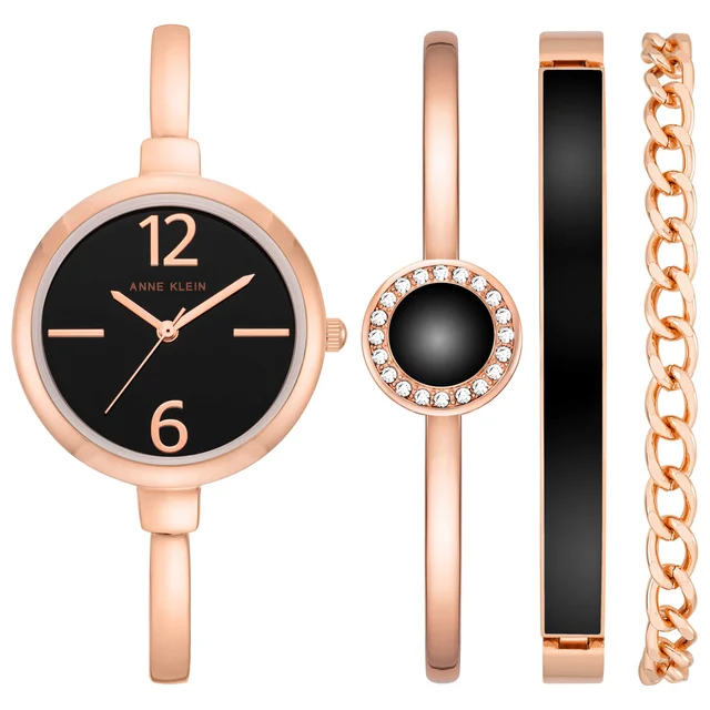 Anne Klein AK-3290BKST kol saati