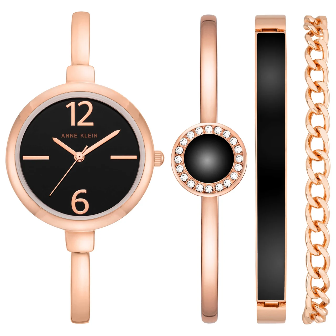 Anne Klein AK-3290BKST kol saati