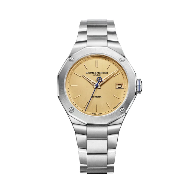 Baume Et Mercier Riviera 10822 Special Edition Baumatic 39mm - Yellow on Bracelet M0A10822