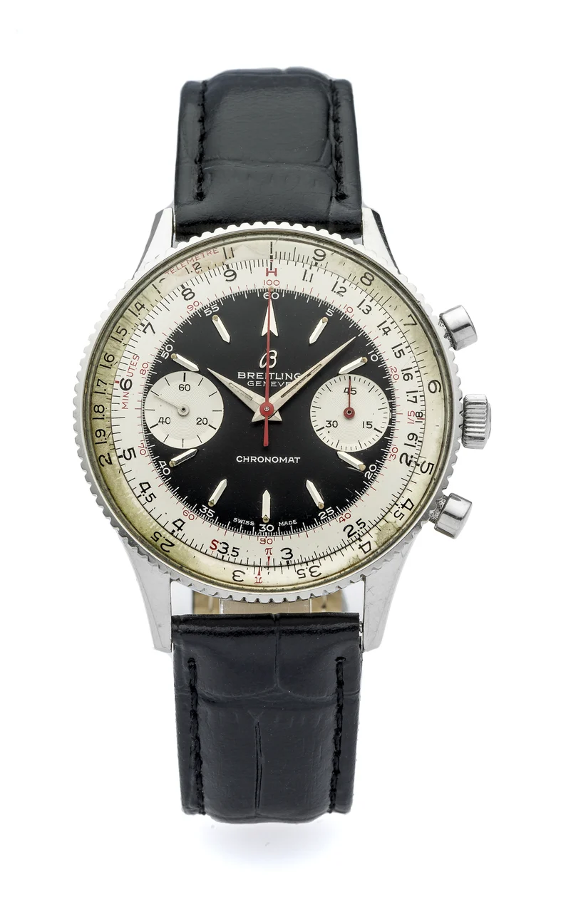 Breitling Chronomat BREITLING CHRONOMAT REF. 808 CHRONOGRAPH STEEL A fine manual-winding stainless steel wristwatch with chronograph. kol saati