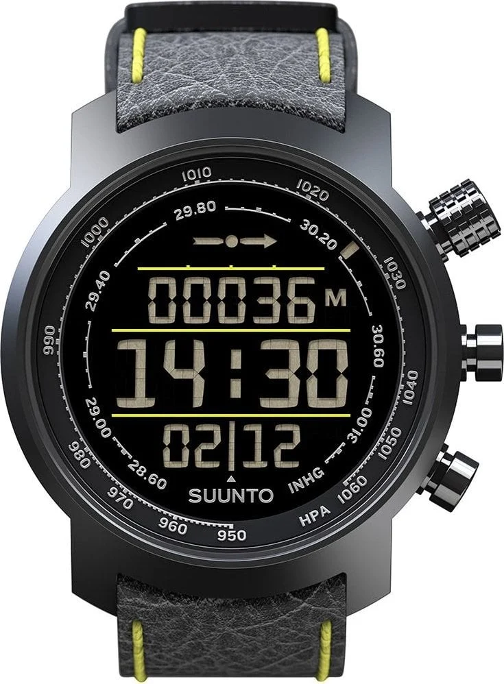Suunto Elementum Terra Black/Yellow Leather SS019997000 44.7 mm kol saati