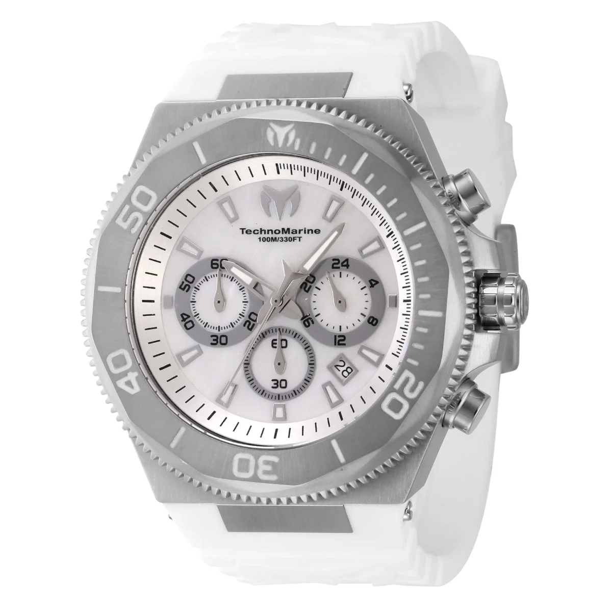 Technomarine Manta Ocean Watch w/ Mother of Pearl Dial - 48mm. White (TM-222076) 48 mm kol saati