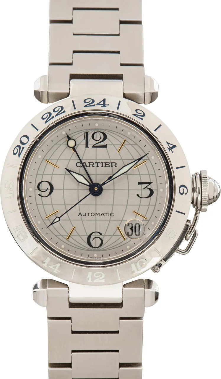 Cartier Pasha GMT Stainless Steel W31029M7 35 mm kol saati