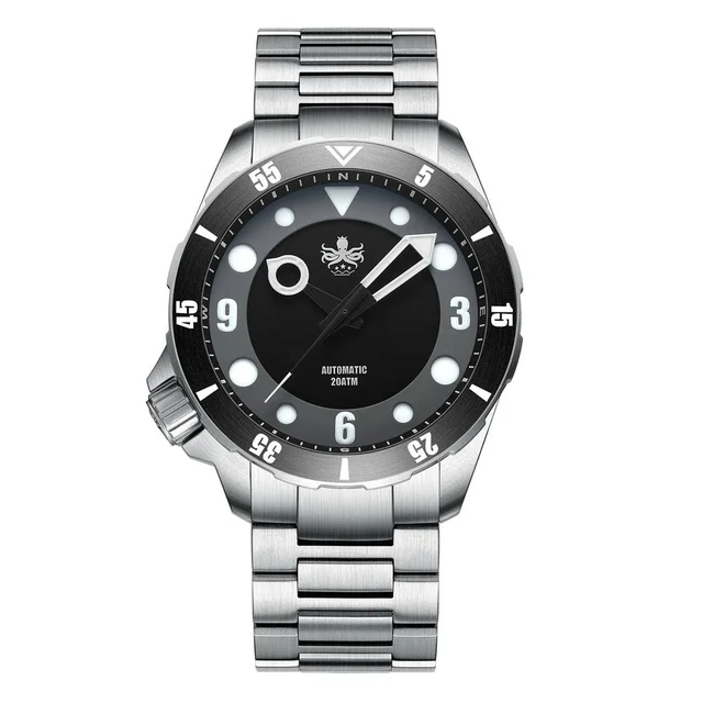 Phoibos Apollo Automatic Dive Watch with Black Sandwich Dial #PY036C kol saati