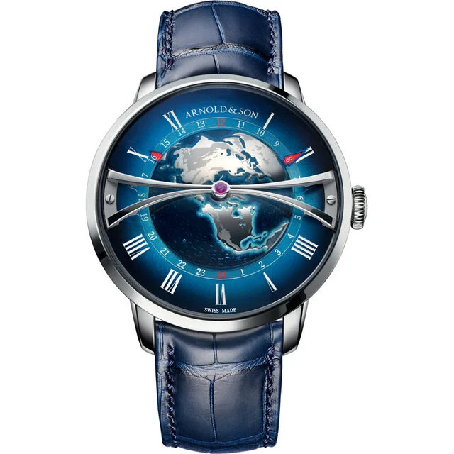 Arnold & Son Globetrotter Steel Blue 1WTAS.U01C.C153S kol saati