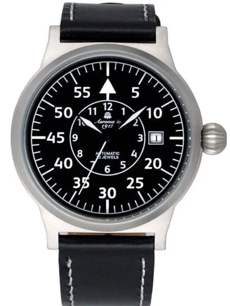 Aeromatic Beobachter Aviator Automatic Watch with Onion Crown #A1353 kol saati
