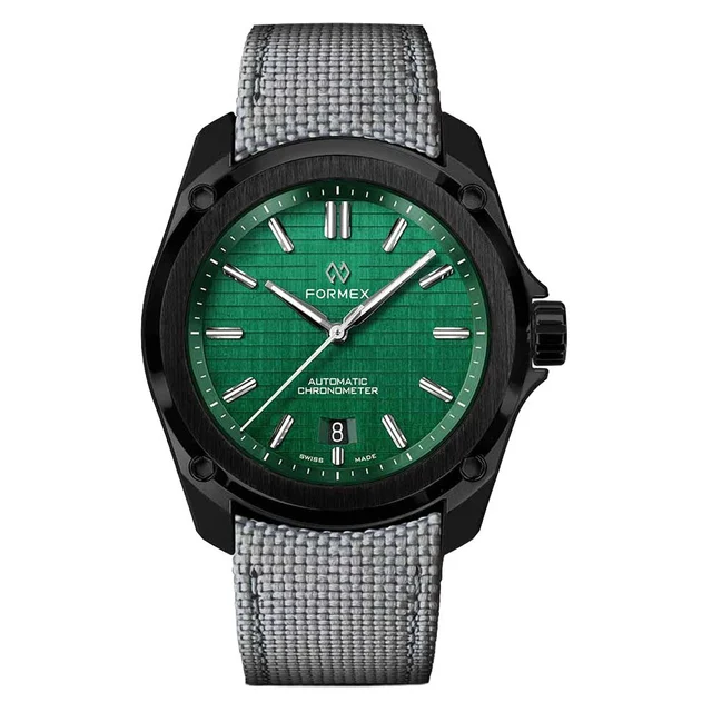 Formex Essence Leggera FortyOne (41mm) COSC Automatic Carbon Case Watch with Mamba Green D