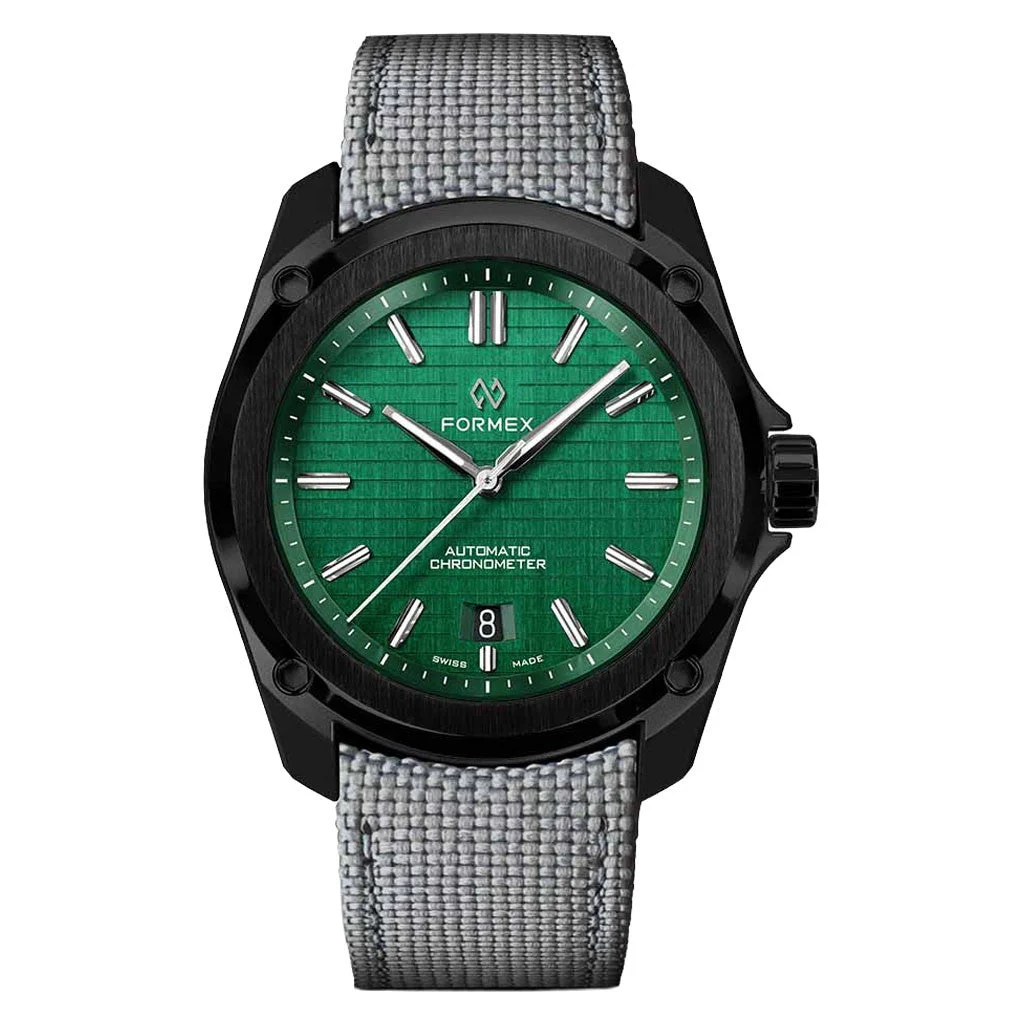 Formex Essence Leggera FortyOne (41mm) COSC Automatic Carbon Case Watch with Mamba Green Dial #0331.4.6300.833 41 mm kol saati
