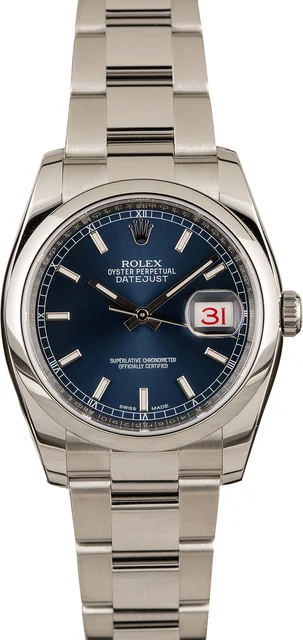 Rolex Datejust 116200 Blue Dial Watch 116200BLSO kol saati