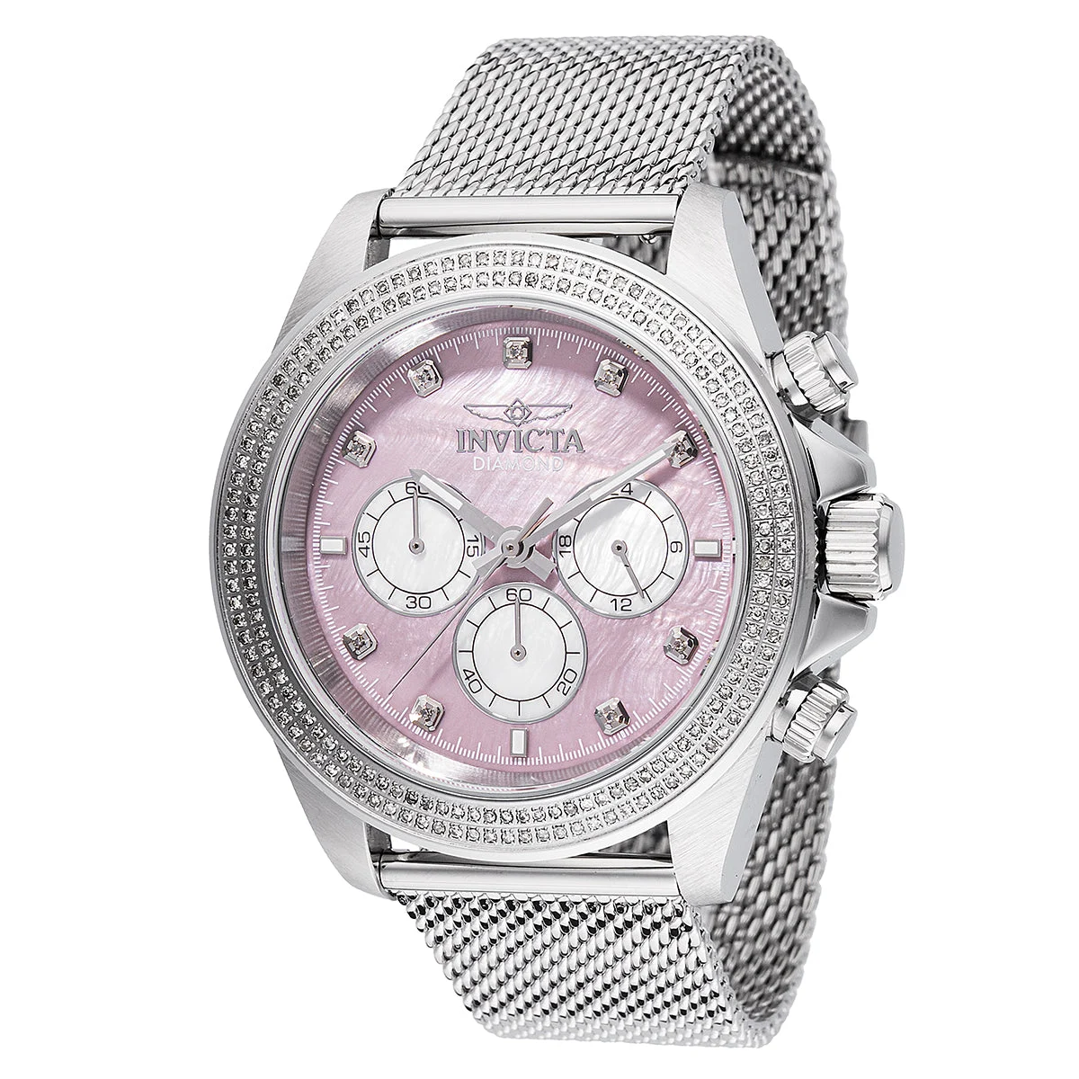 Invicta Elite Diamond 0.88 Carat Diamond Watch w/ Mother of Pearl Dial - 44mm, Steel (48754) 44 mm kol saati