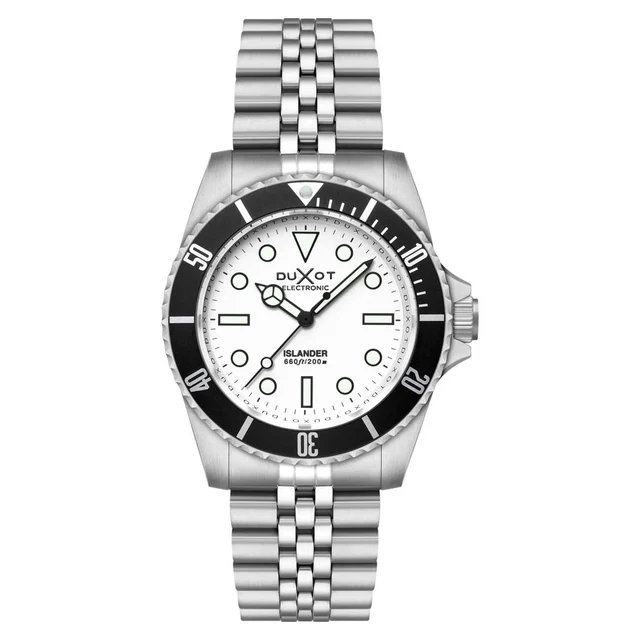 Duxot Islander Atlantica Electronic Dive Watch with White Dial #DX-2070-LIW44 kol saati