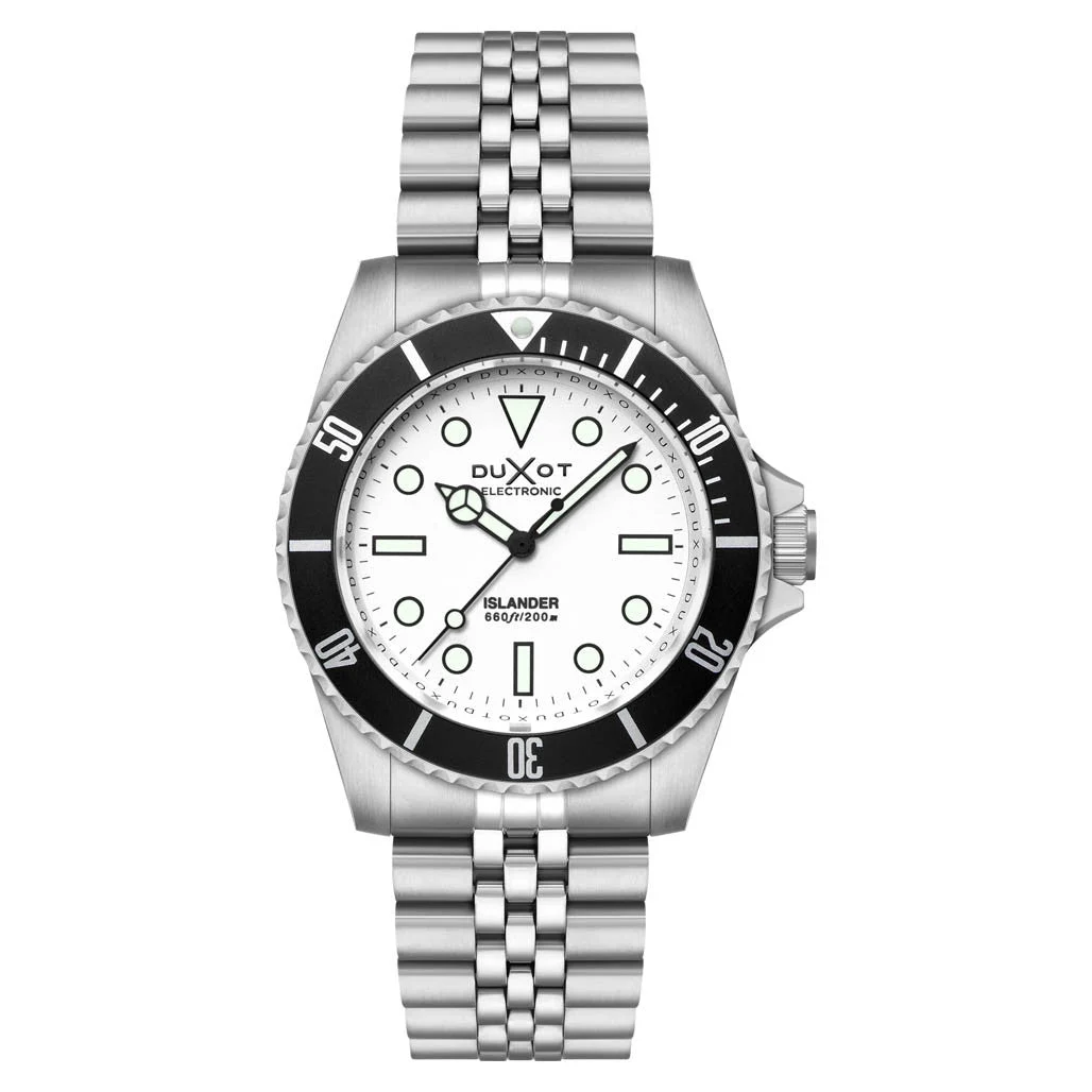 Duxot Islander Atlantica Electronic Dive Watch with White Dial #DX-2070-LIW44 kol saati