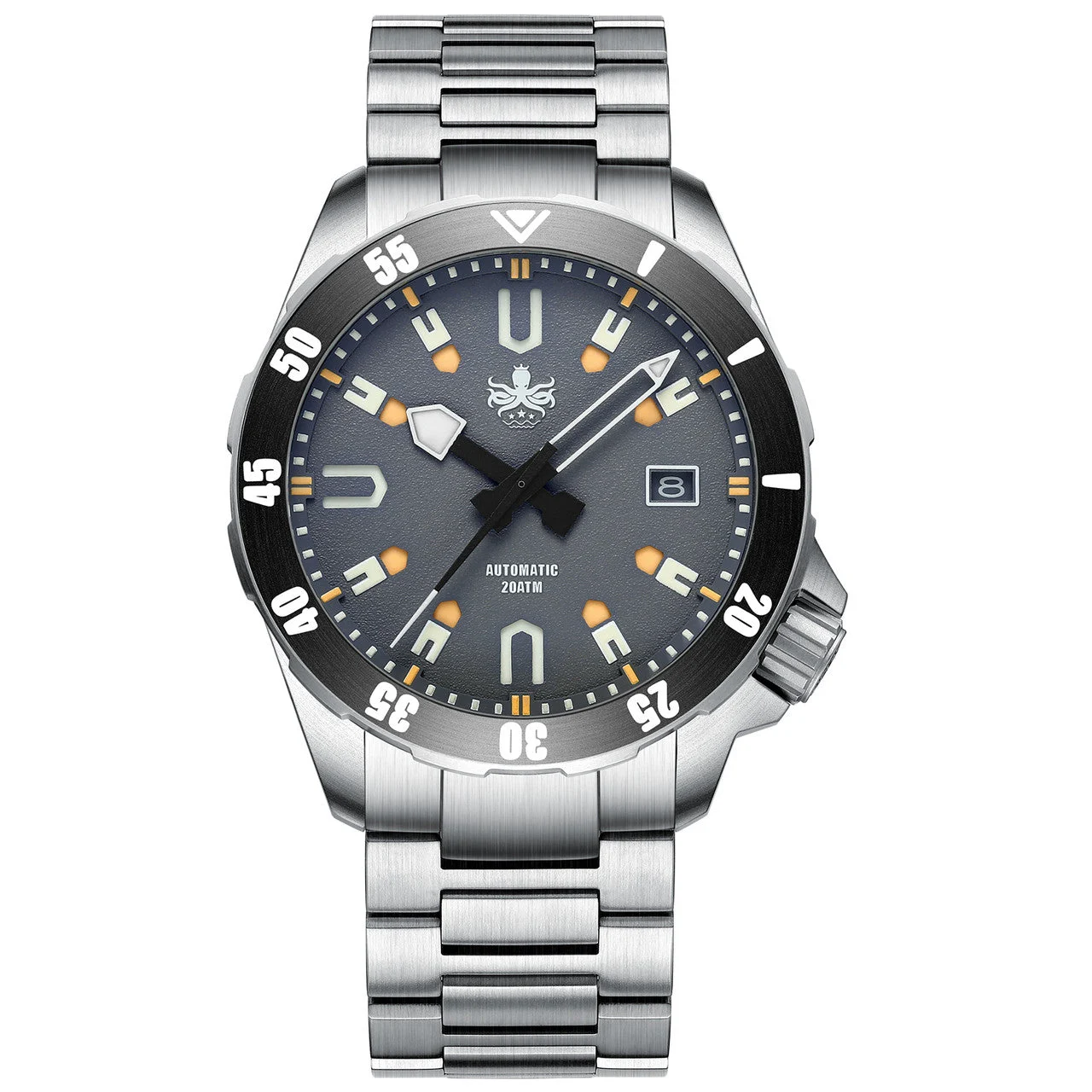 Phoibos Apollo Titanium 200-Meter Automatic Dive Watch with AR Sapphire Crystal #PY031G 42 mm kol saati