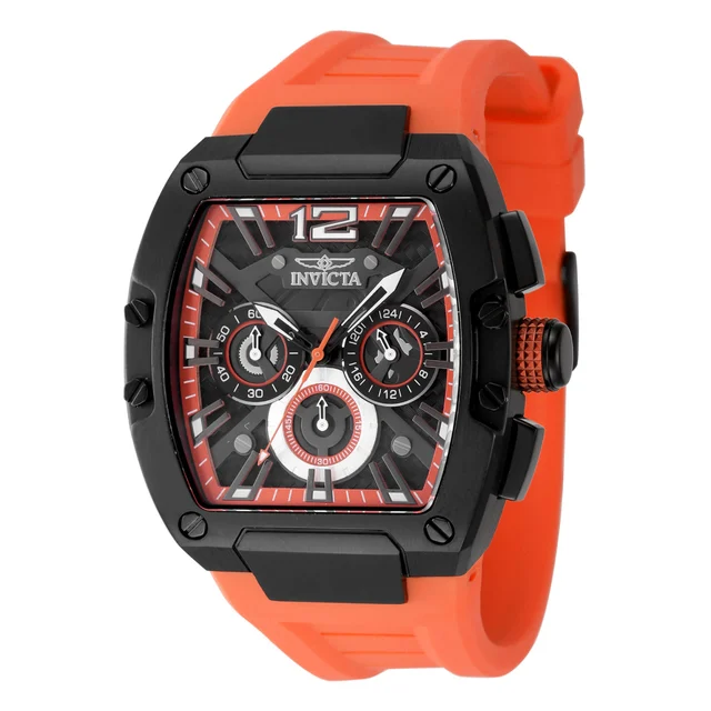 Invicta Racing Sector Grid Watch - 43mm, Orange (48474) kol saati