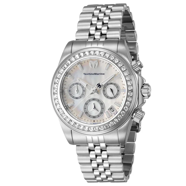 Technomarine Manta Ray Watch w/ Mother of Pearl Dial - 38mm, Steel (TM-222051) kol saati