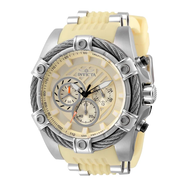 Invicta Bolt Vestige Watch - 52mm. Ivory, Steel (49810) kol saati