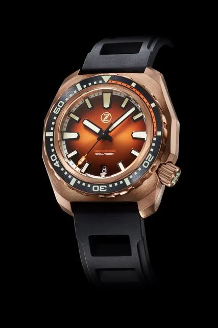 Zelos Hammerhead V3 300m Bronze 'Burnt Orange' kol saati
