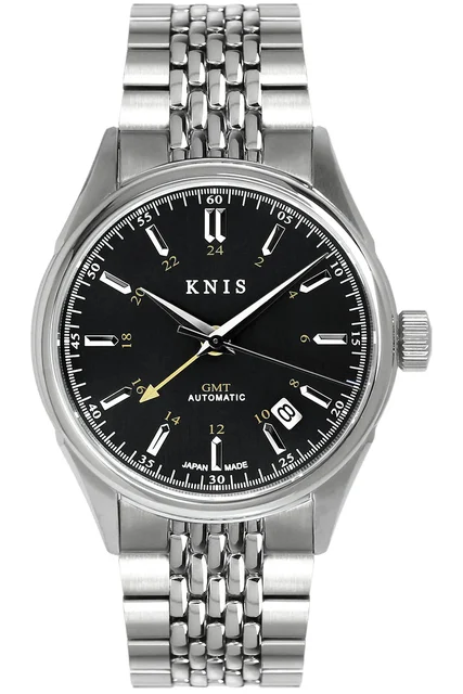 KNIS Classic GMT KN008-SVRC-BLK kol saati