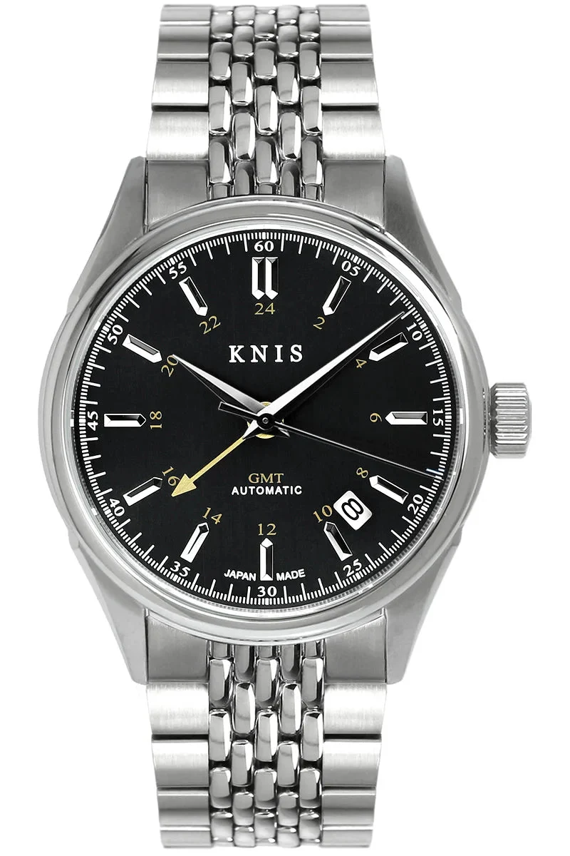 KNIS Classic GMT KN008-SVRC-BLK 38 mm kol saati