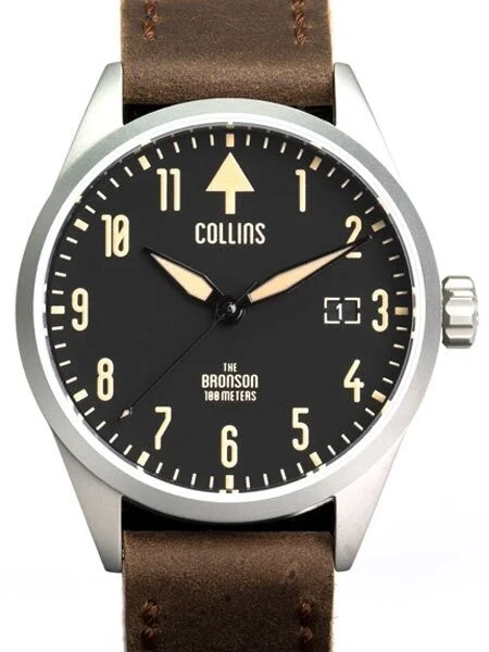 Collins Automatic Aviator-Styled Watch with 40mm Case and Sapphire Crystal #CW01111 kol sa