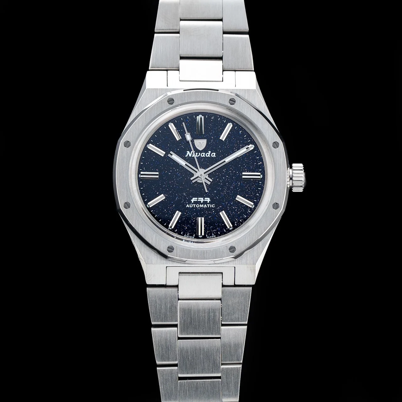 Nivada Grenchen Titanium Dark Blue Aventurine 210009N32982 kol saati
