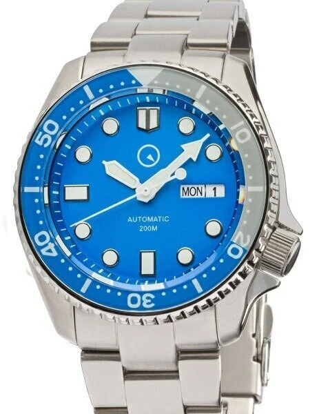 Islander Scratch and Dent - Automatic Dive Watch with AR Sapphire Crystal, and Luminous Sapphire Bezel Insert #ISL-09 SND952 46 mm kol saati