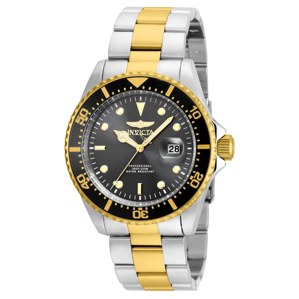 Invicta Pro Diver Watch - 43mm, Steel, Gold (ZG-22057) 43 mm kol saati