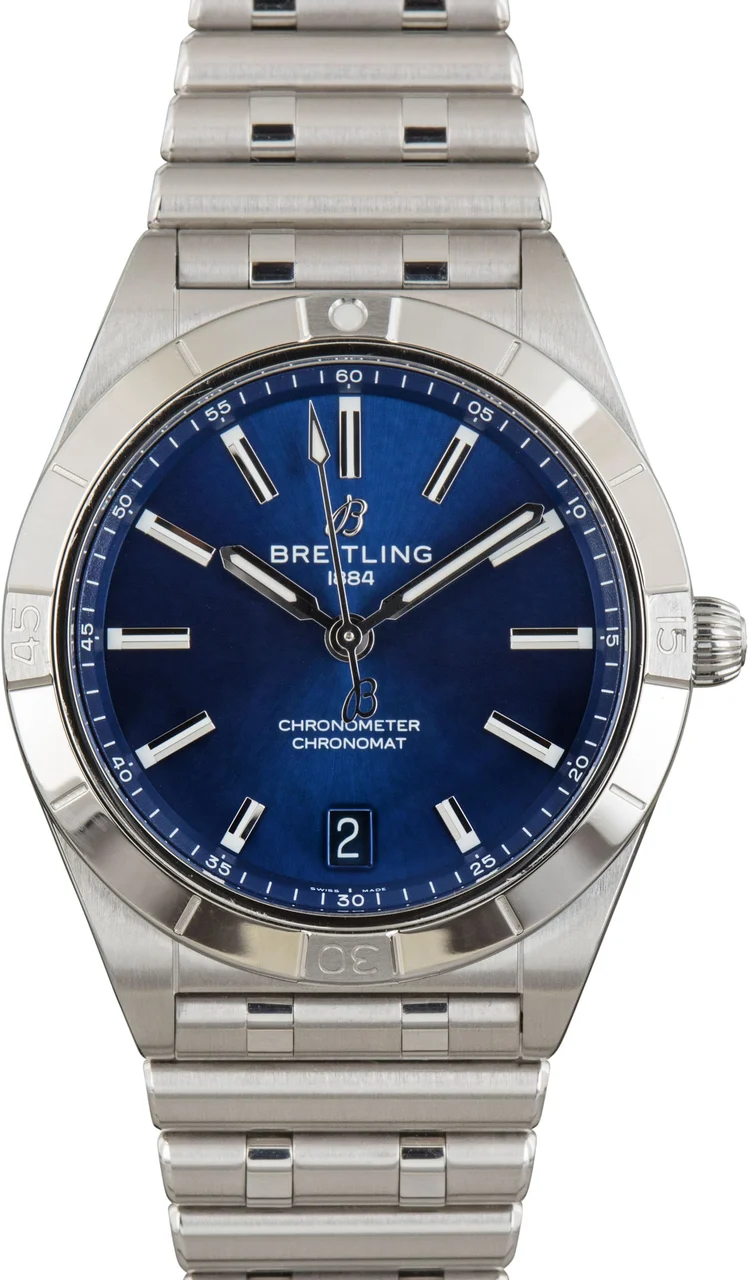 Breitling Blue Dial Chronomat Automatic 36 A10380101C1A1 36 mm kol saati