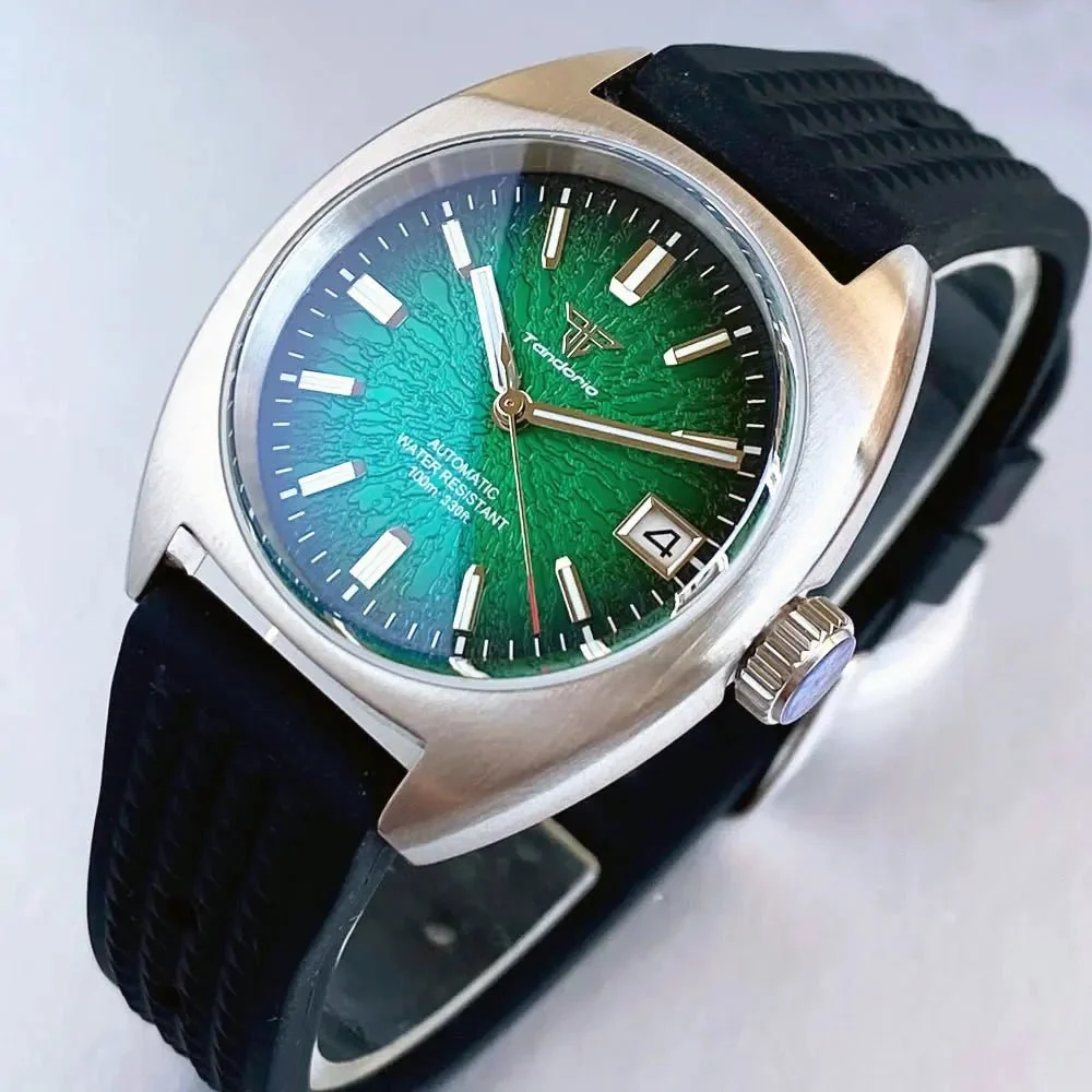 Tandorio Watches Identity Crisis Watch TANDORIO TD102F 36MM Luminous 200M Waterproof NH35A AR Domed Sapphire 14:201447303#green sterile;5:57085267#NH35 36 mm kol saati