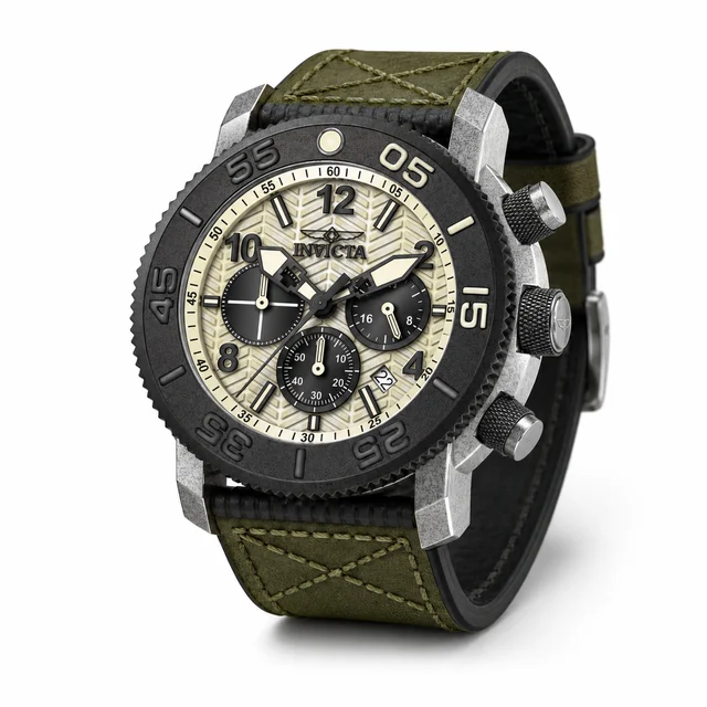 Invicta Coalition Forces Sovereign OPS Watch - 50mm. Green. Orange. Black (50095) kol saat
