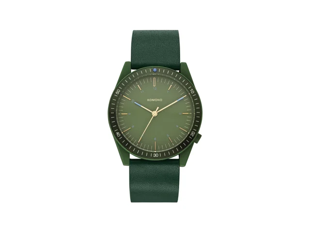 Komono Ray Shade Leather Green KOM-W4420 kol saati