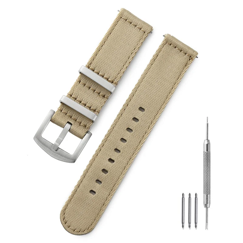 Wristfull Quick Replacement Military Watch Nylon Strap 20mm 快拆表带-A款-黑色-20mm kol saati