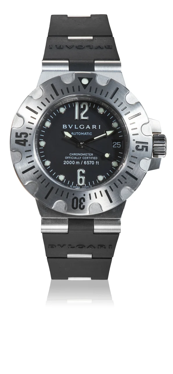 Bulgari Ref. SD 42 S, self-winding, centre-seconds, date; “Diagono Professional”; stainless steel kol saati
